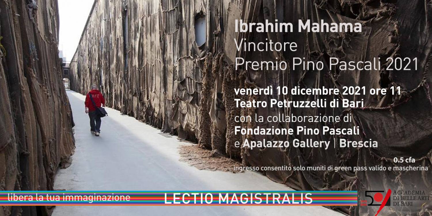 Lectio Magistralis con IBRAHIM MAHAMA, vincitore del Premio Pino Pascali 2021