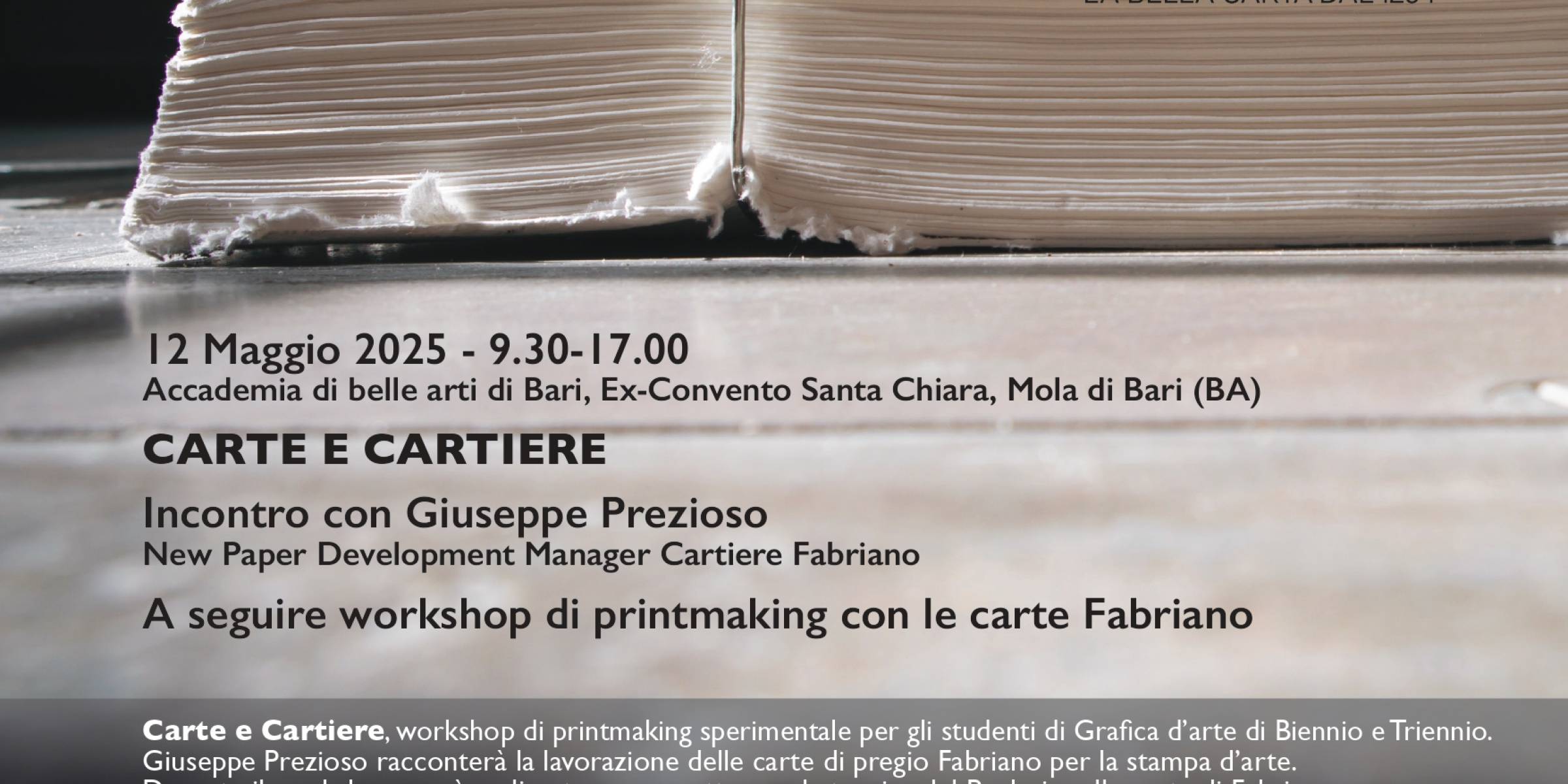 Workshop: Carte e cartiere