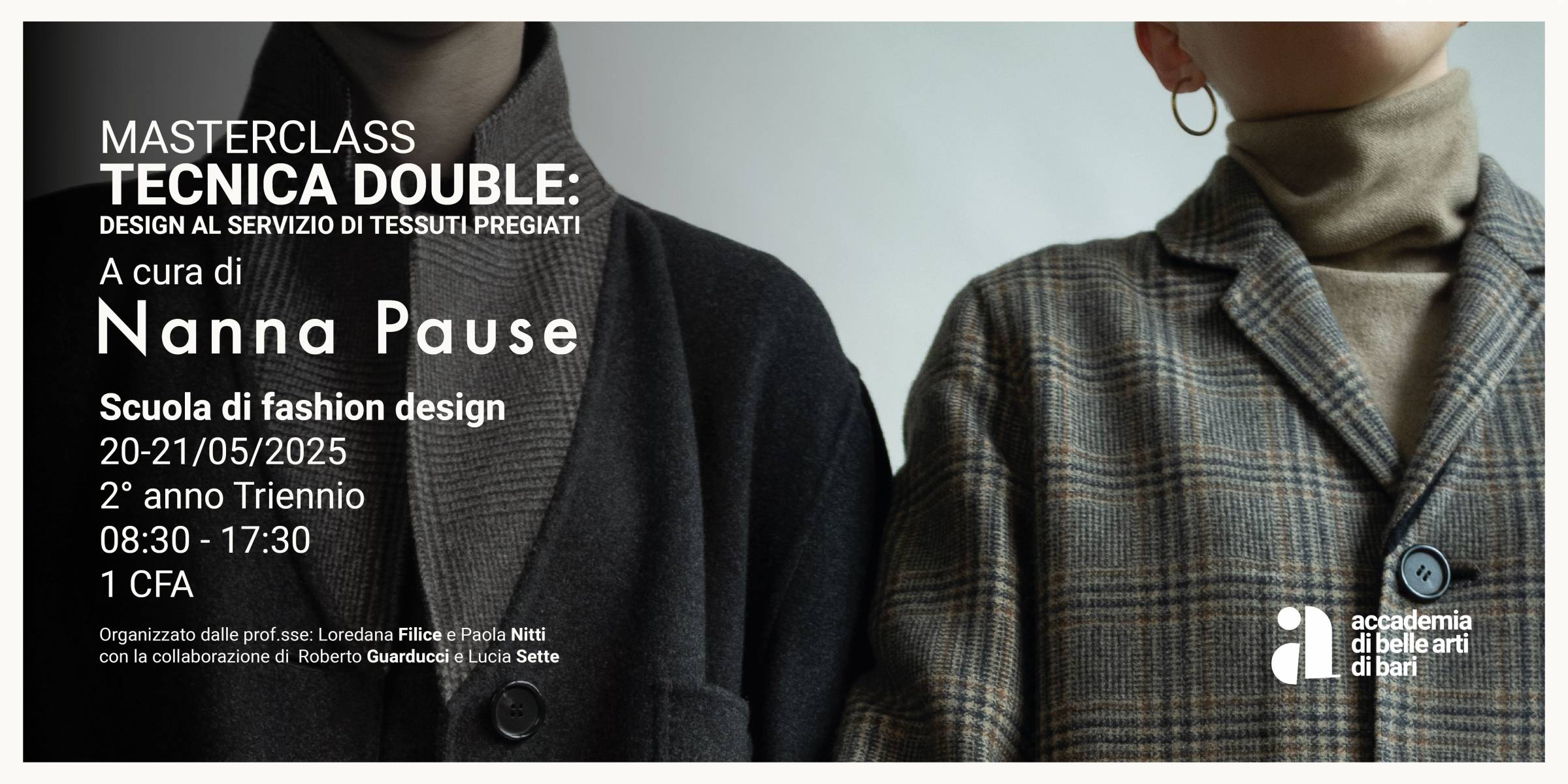 Masterclass “Tecnica double: design al servizio di tessuti pregiati” a cura di Nanna Pause 