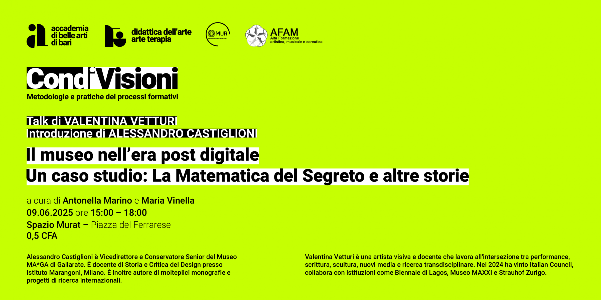  Il museo nell’era post digitale: un caso studio “La Matematica del Segreto e altre storie”