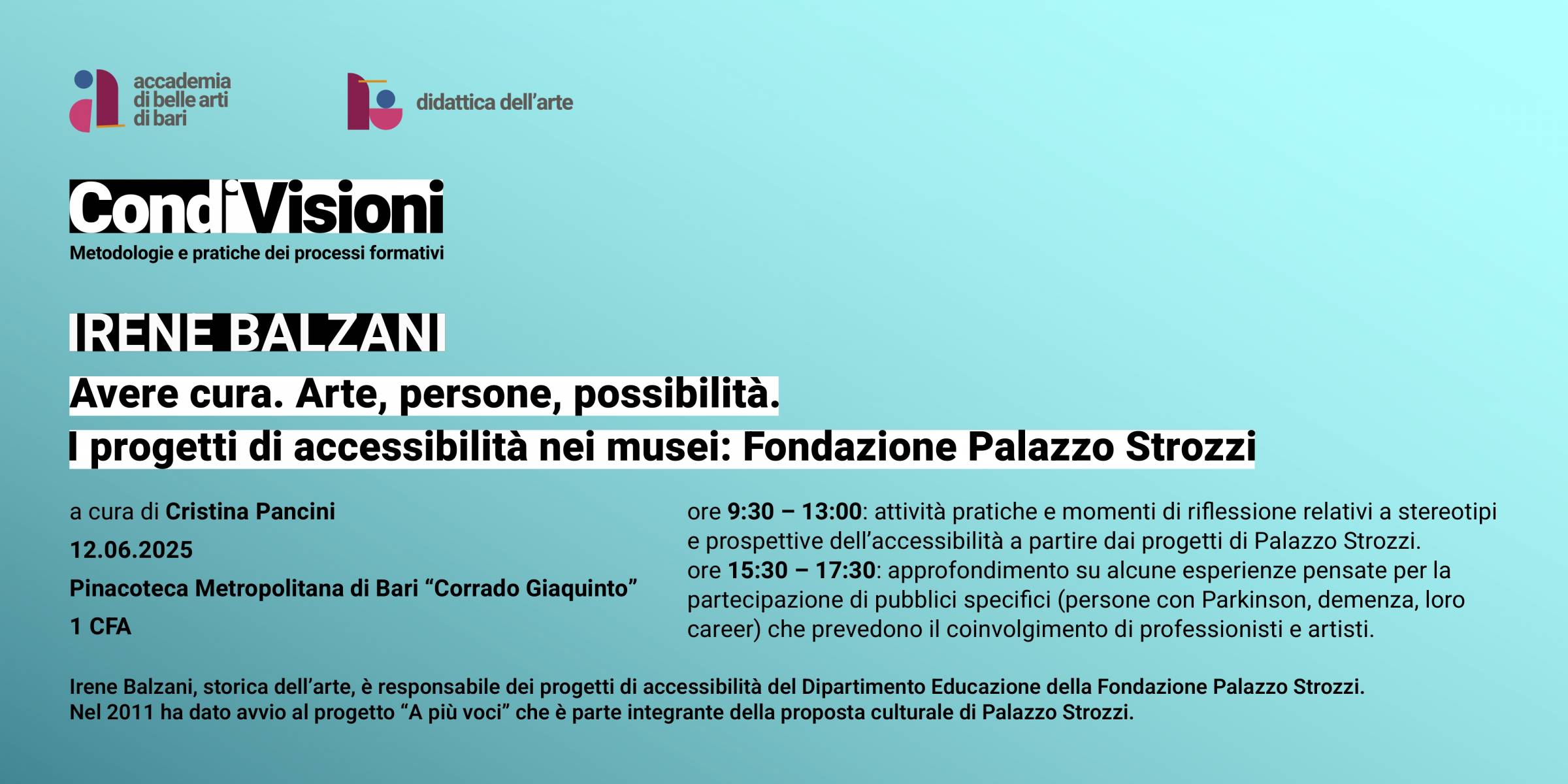 Avere cura. Arte, persone, possibilità.  I progetti di accessibilità nei musei: Fondazione Palazzo Strozzi 