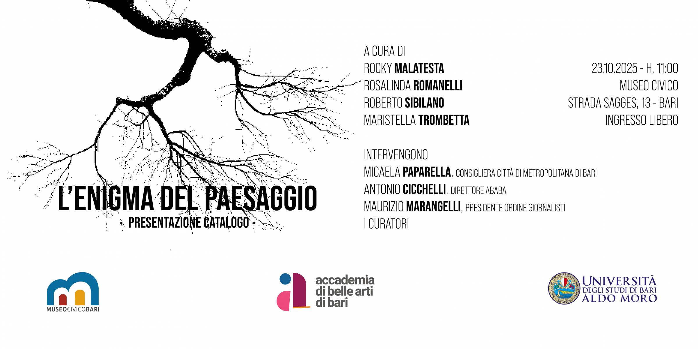 INVITO ALLA PRESENTAZIONE DEL CATALOGO DELLA MOSTRA L’ENIGMA DEL PAESAGGIO 