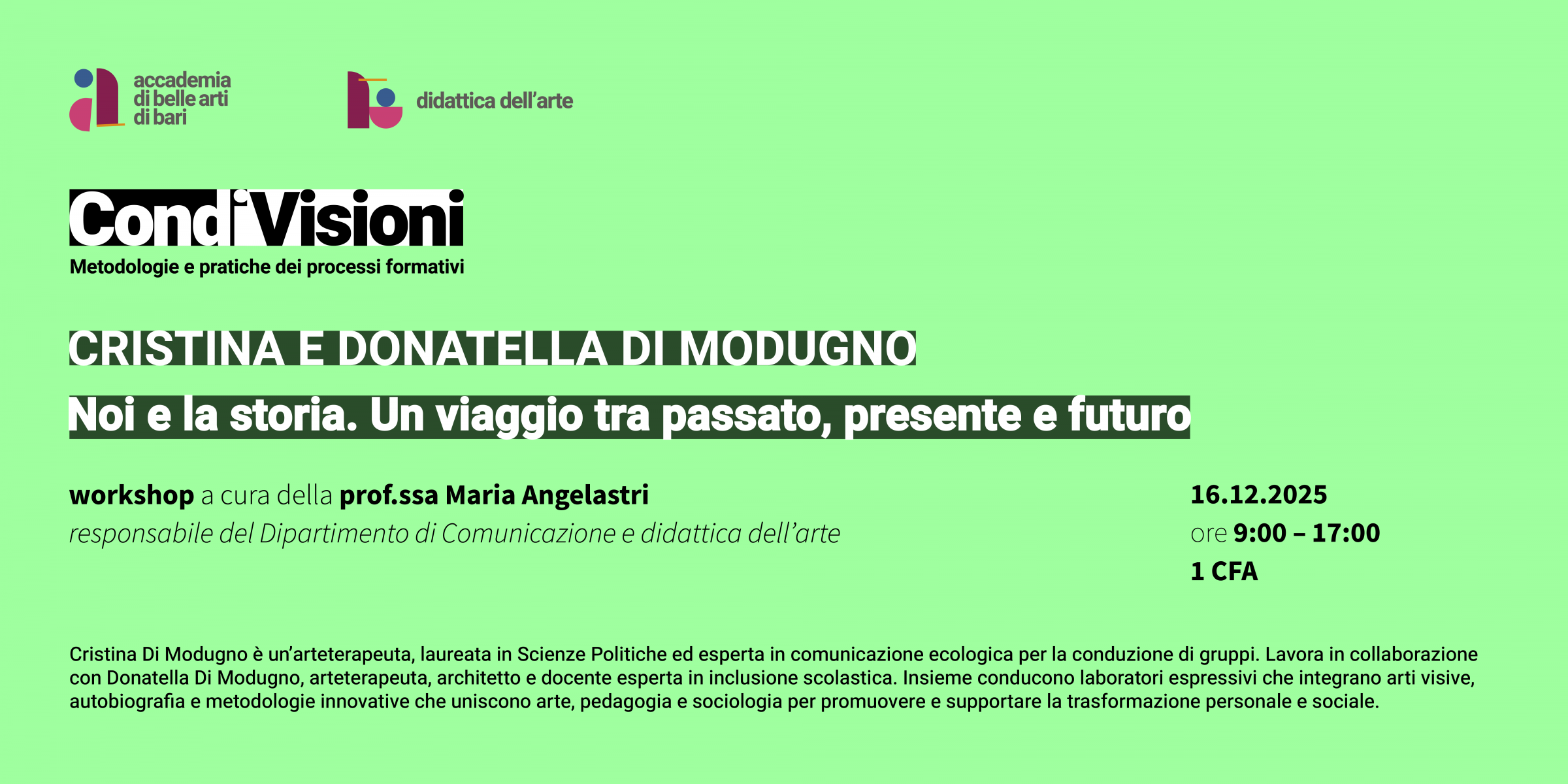 Workshop: Noi e la Storia - Un viaggio tra passato, presente e futuro 