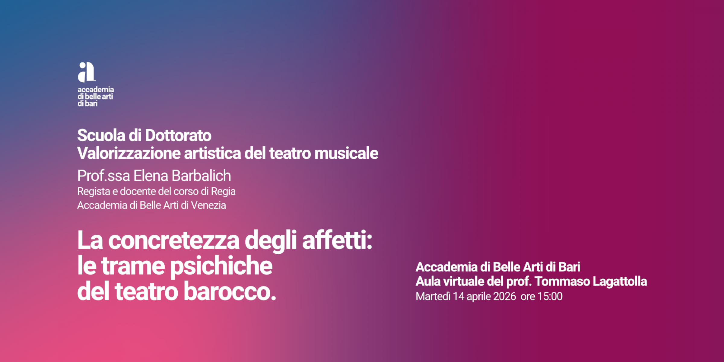 La concretezza degli affetti: le trame psichiche del teatro barocco 