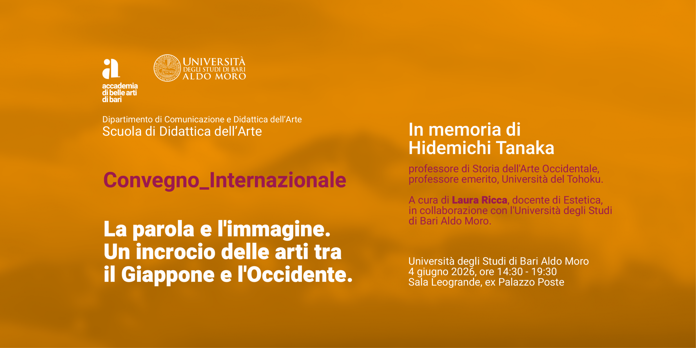 La parola e l'immagine. Un incrocio delle arti tra il Giappone e l'Occidente. 